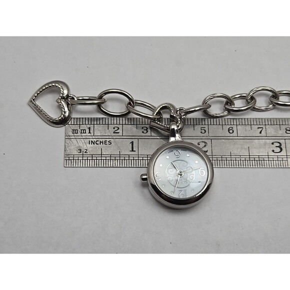 Ecclissi Sterling Silver .925 Heart Bracelet Watch Live Laugh Love New Battery - Picture 8 of 11